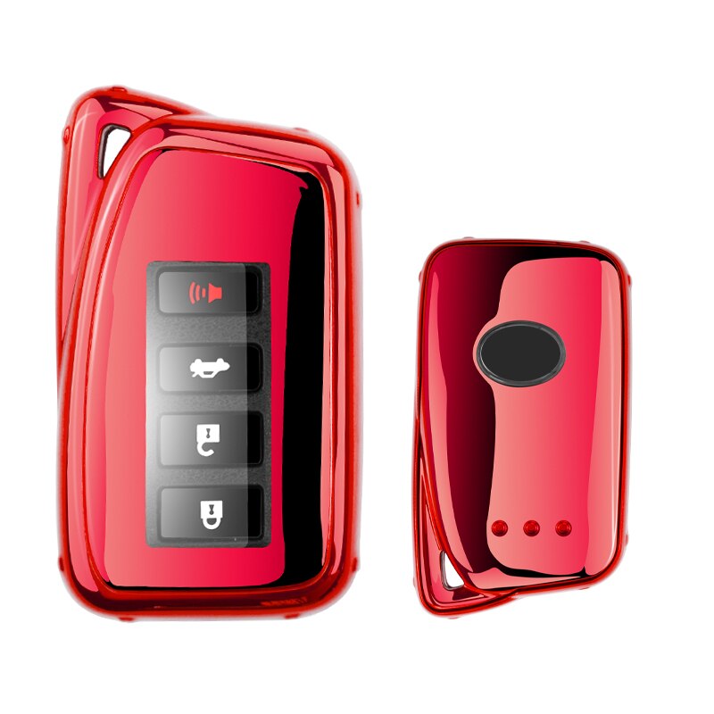 Soft TPU Car Remote Key Case Cover For Lexus NX GS RX IS GX LX RC ES 200 250 350 LS 450H 300H RX250T Car Styling Accessories Fob: Red only case