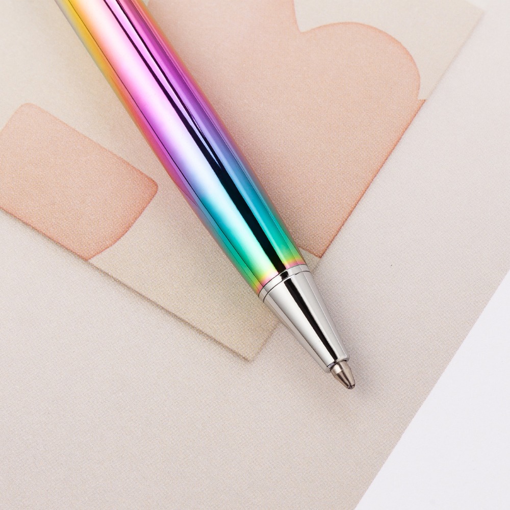 High grade metal pen rotating ballpoint pen school writing office signature pen stationery