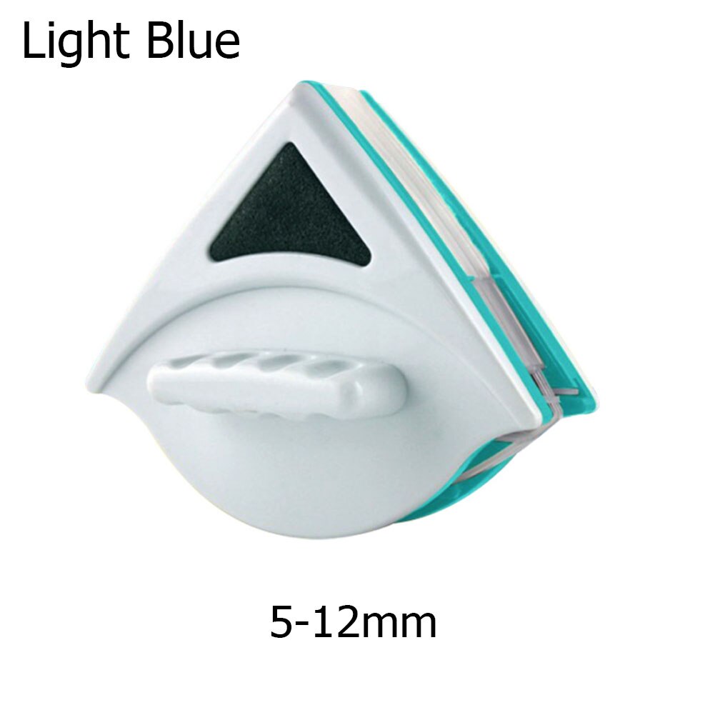 Nettoyeur brosse magnétique Double face | Maison 3-30MM nettoyage de vitres, brosse magnétique de nettoyage de vitres, outil de nettoyage de brosses de fenêtres: Light Blue 5-12mm