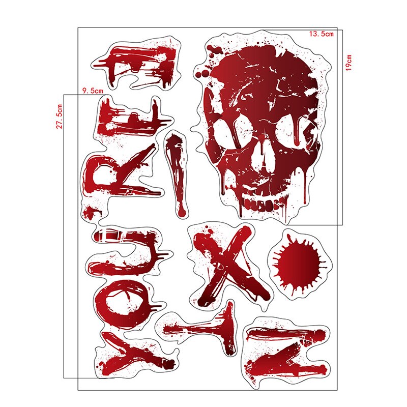 Horrible Halloween Bloody Handprint stickers Wall Window Door Home Decal Stickers Halloween Party Decoration Haunted House Prop: Style6
