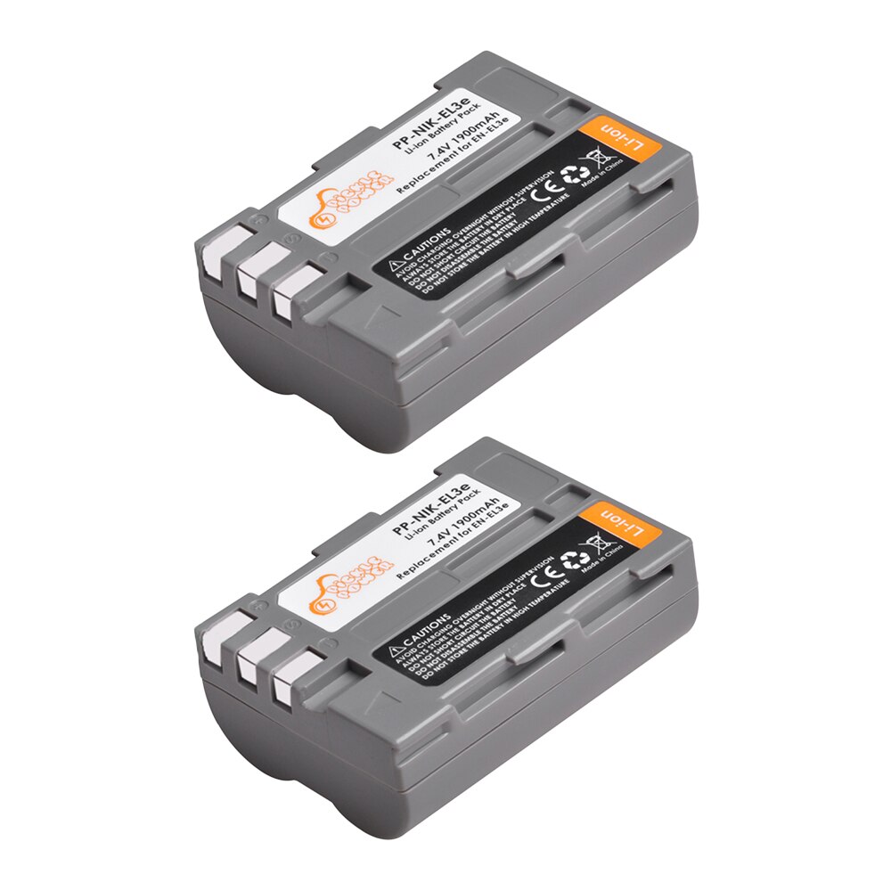 EN-EL3e EN-EL3 EL3e Battery + LED Built-in USB Dual Charger with Type C Port for Nikon D50 D70 D80 D90 D100 D200 D300 D300S D700