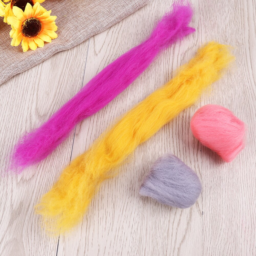 1 Set 36 Kleuren Wolvilt Authoring Tools Wol Roving Fibre Diy Vilt Stempel Vreugde Gereedschap Wol Garen Roving Voor naaldvilten Hand