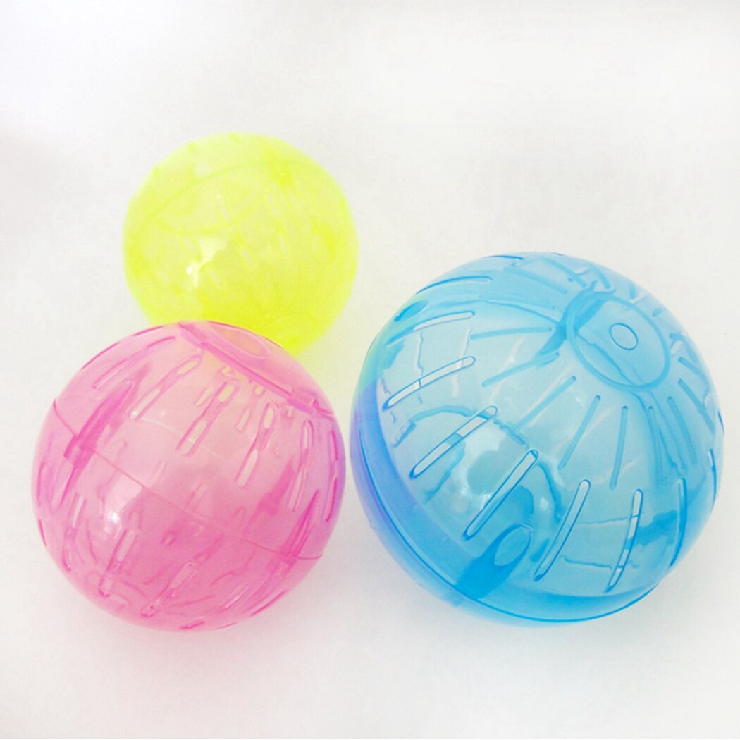 1PCS Random Color Hamster Ball Clear Plastic Safe Sturdy Hamster Exercise Ball Transparent Hamster Ball Toy for Small Pet