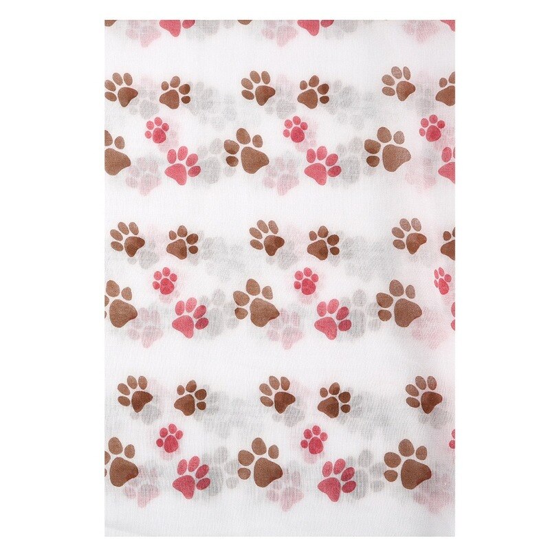 Dog Paw Print Scarf