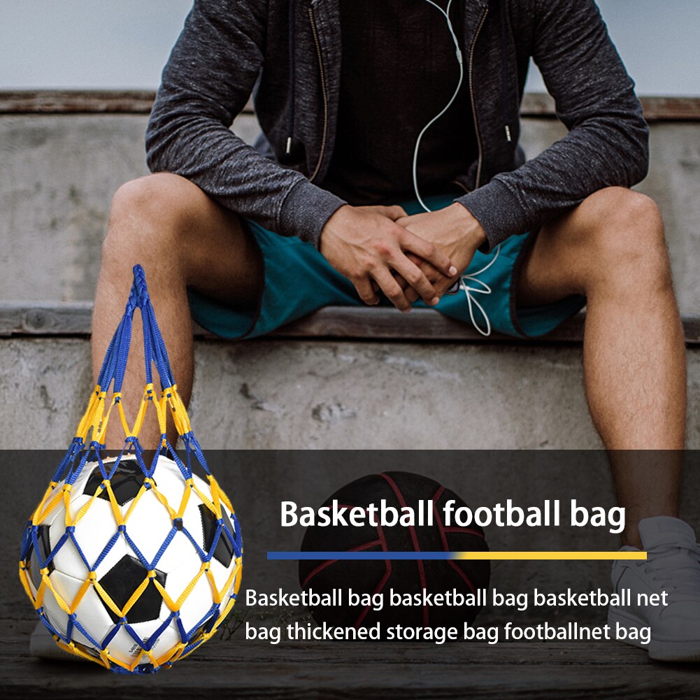 Nylon Net Bag Multi Sport Game Ball Carry Mesh Storage Bags for Volleyball Basketball Football Soccer Portable Equipment