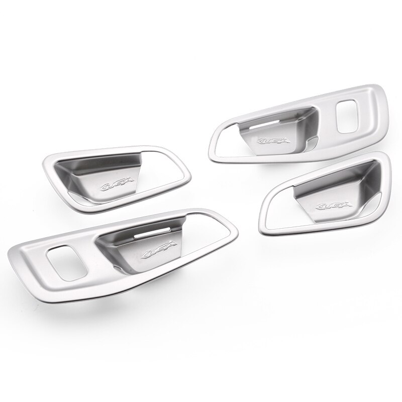 Para ford escape kuga 2013/14/15/16/17/18 abs chrome interior maçaneta da porta captura capa tigela guarnição quadro surround decore 4 peças