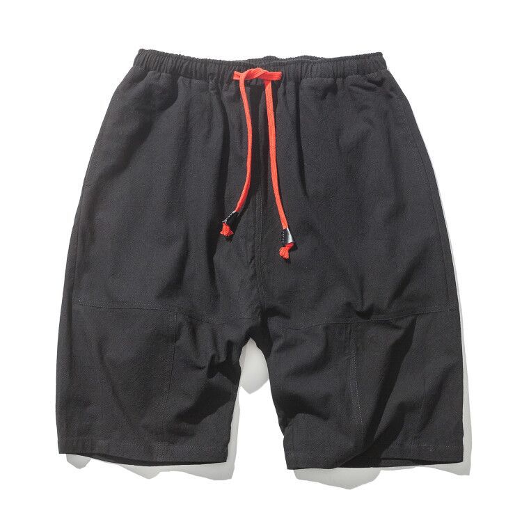 Pantacourt en coton et lin de couleur Pure pour homme, short respirant et décontracté, , k922