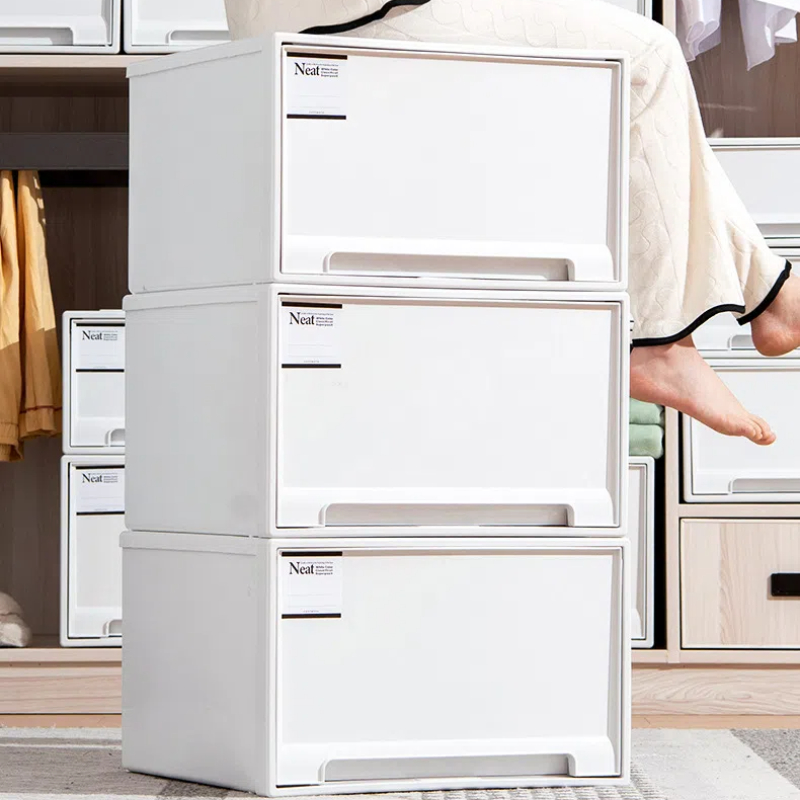 Drawer Style Storage Box Stackable Container Save Space High-capacity Clothes Organizer for Multi Purpose Storage Box