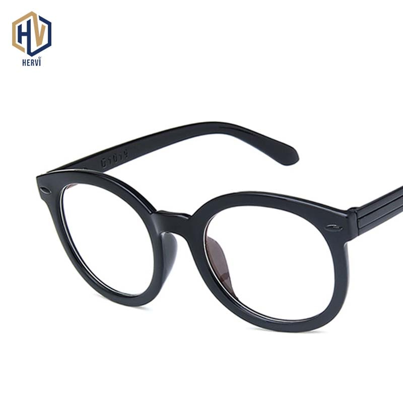 Round Optics Glasses Frame Men Women Metal Rice Nail Black Spectacles Frames Prescription Eyeglasses