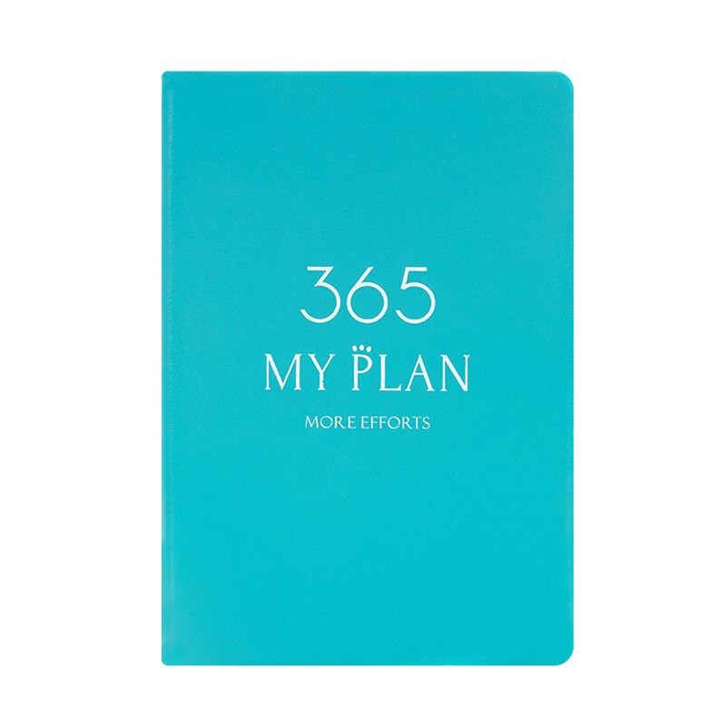 Planner Notebook 365 Days Plan Note Book Monthly Weekly Schedule Writing Book VDX99: blue