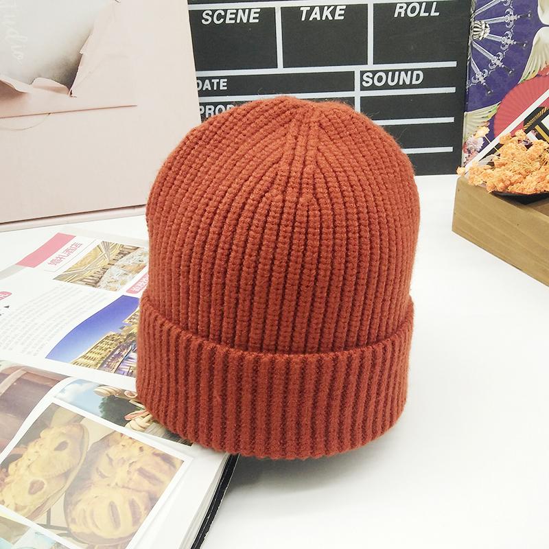 COKK Wollen Muts - Effen Patroon - Warme Wintermuts voor Dames - Casual, Skiën, Wandelen: Karamel