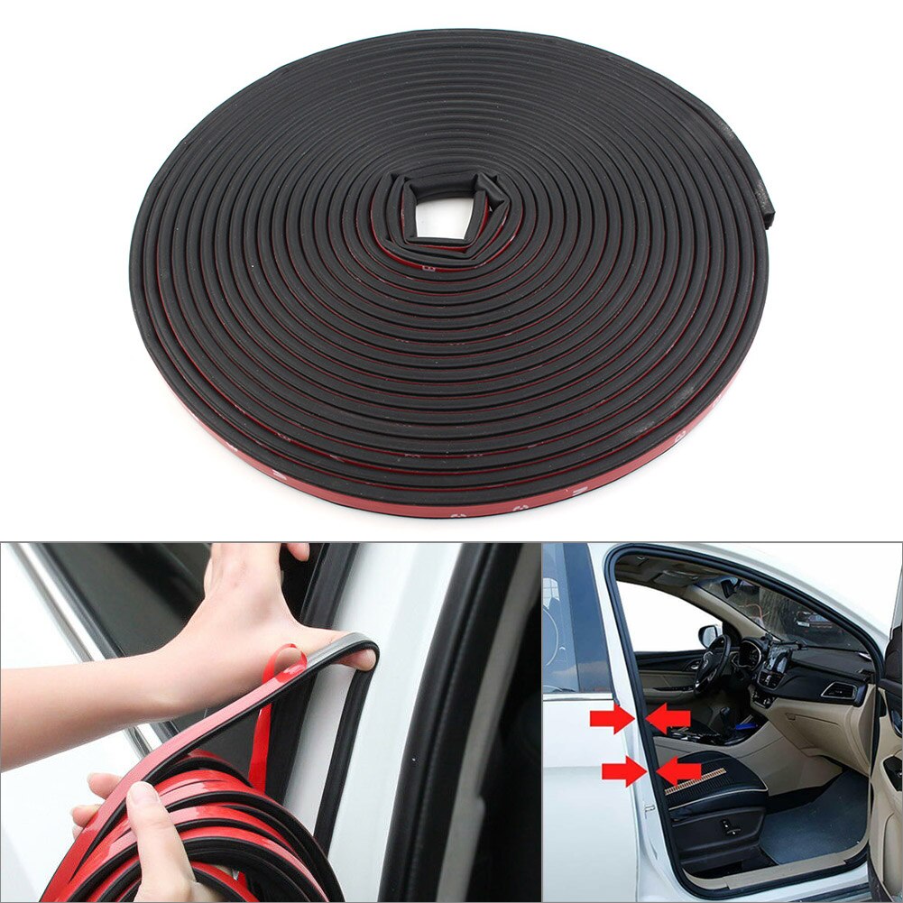 10M 33FT B-Shape Trim Rubber Strip Universal Auto Door Edge Seal Hollow Weather Strip