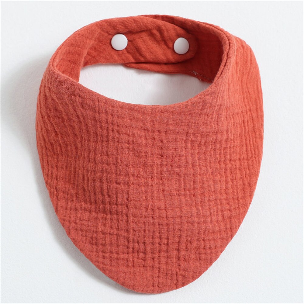 Baberos de algodón para bebé, pañuelo de muselina para eructar, accesorios para recién nacido, botón a presión, toalla triangular, alimentación, 1 unidad: 14