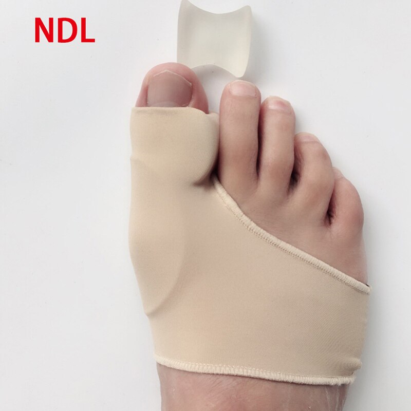 1 paar Toe Separator Hallux Valgus Bunion Corrector Orthesen Fuß Knochen Daumen Teller Korrektur Socke Haarglätter Brace 2 Größe: Nude L
