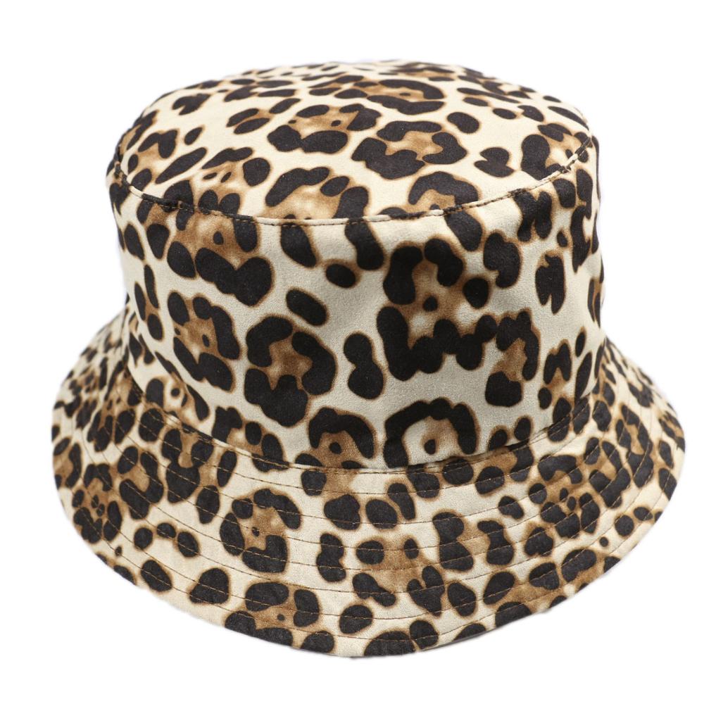 Foxmother Mode Zomer Leopard Animal Gedrukt Emmer Hoeden Vissen Cap Vrouwen Mannen