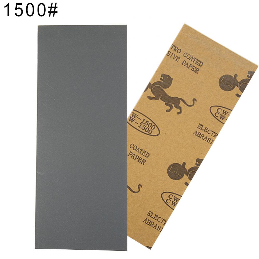 Vått torrt sandpapper ark 400/600/800/1000/1200/1500/2000/2500#  polerpapper ark kiselkarbid hem grovt: Svart