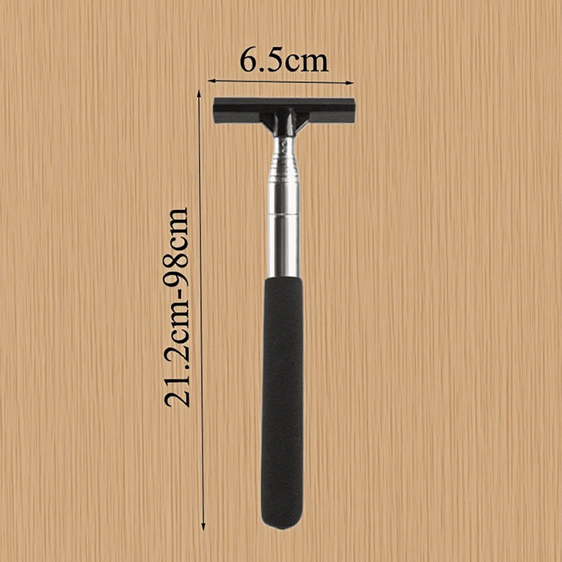 1PC Auto Teleskop Rückspiegel Wischer Tragbare Regnerischen Seite Rakel Auto Werkzeug Glas Reinigung Handheld Spiegel Fenster: Schwarz