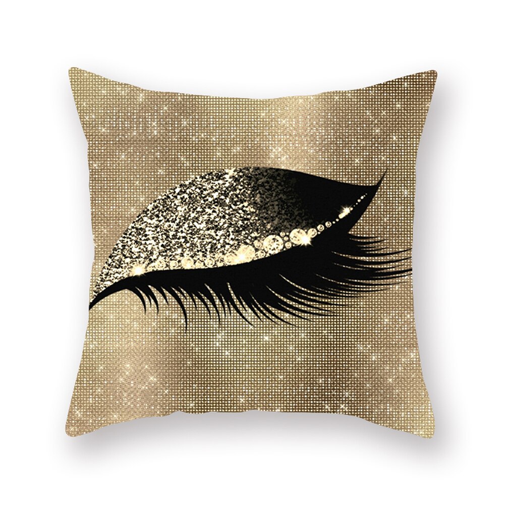 Funda de cojín suave para pestañas, funda de almohada con brillos de lentejuelas, innovador, 45x45cm: 8
