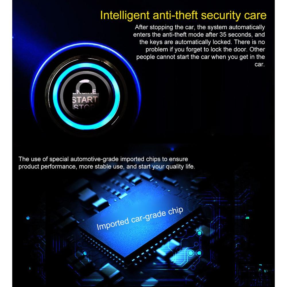 Auto start stop motor systeem vergrendeling contact drukknop keyless entry start stop knop 12v auto accessoires autostart