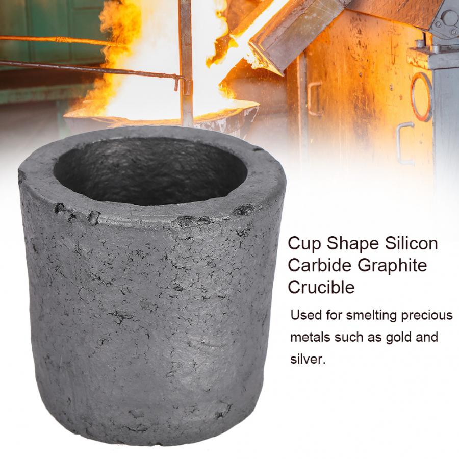 Siliciumcarbide grafiet smeltkroes voor carbide oven cokesoven elektrische oven sieraden fakkel smelten gieten goud zilver 1kg