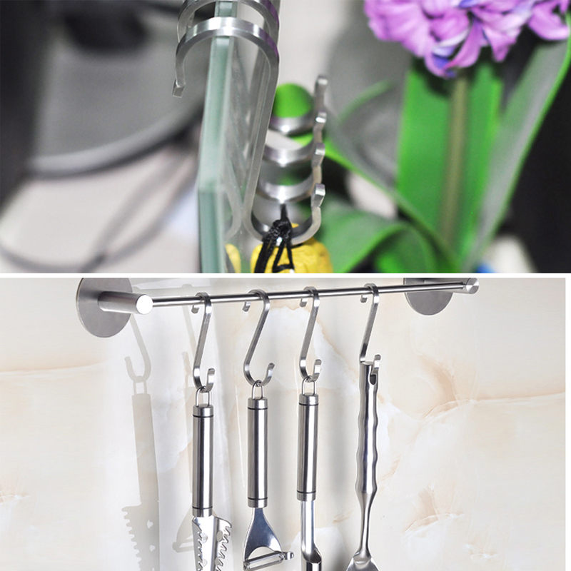 10PCS S Shape Hanging Hooks 304 Stainless Steel For Kitchen Hanging Pots And Pans Handbag Hanger