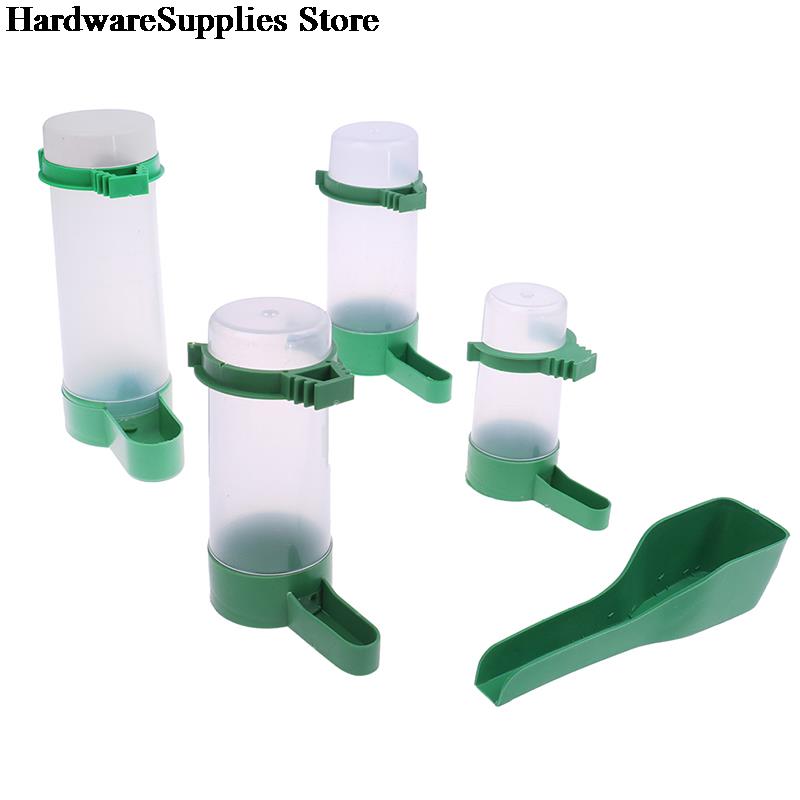 Automatic Bird Feeder Pet Cage Aviary Bird Parrot Budgie Water Bottle Drinker Food Container Waterer Clip Hanging Food Dispenser