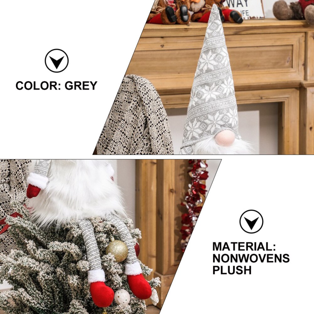 1Pc Christmas Ornament Funny Christmas Tree Topper Christmas Decor Christmas Doll Christmas Tree Topper for Party Xmas Tabletop