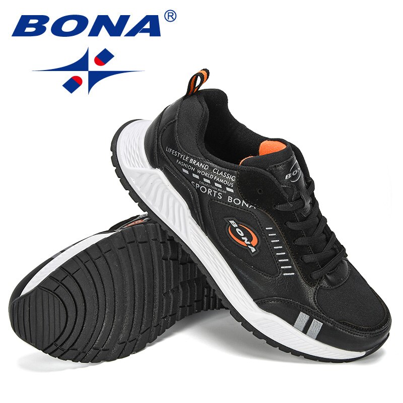 BONA Sport Shoes Men Running Shoes Breathable Zapatillas Hombre Deportiva Comfy Men Footwear Trainer Sneakers