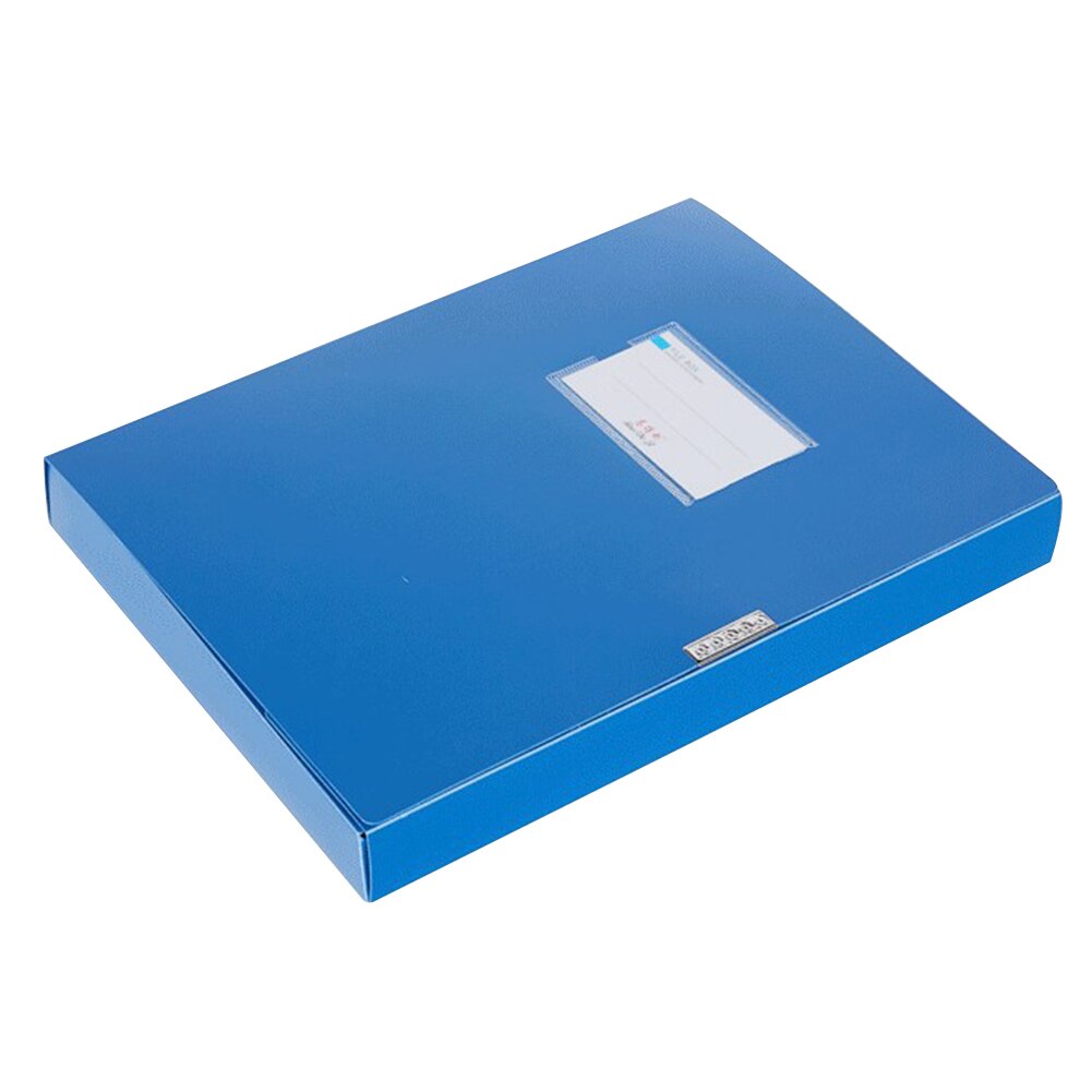 A4 Blue Lightweight Document File Box Storage Bag Portable 3.5cm/5.5cm Files Folder Business Organizer File Box