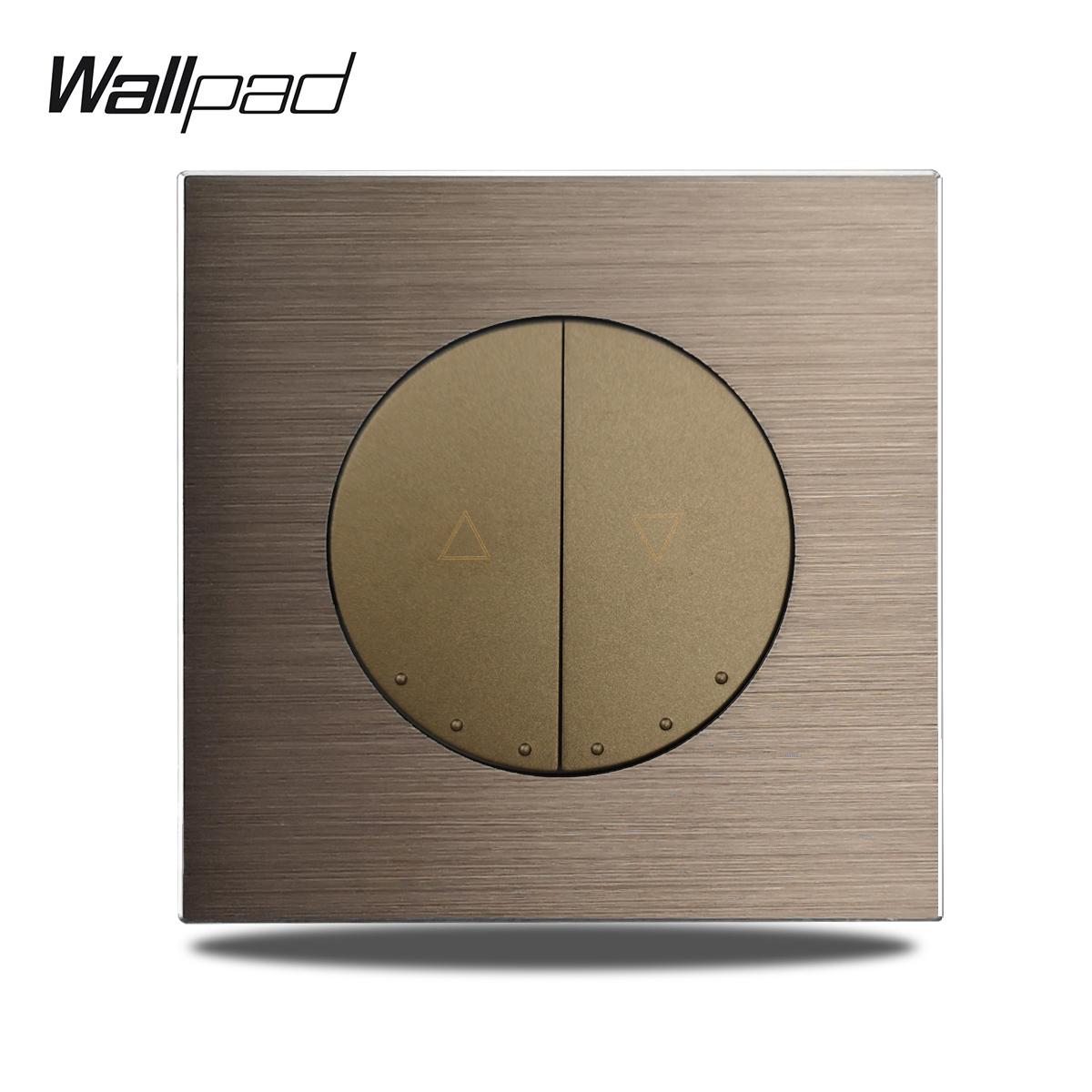Bruine Wandschakelaar Met Ronde Led-Lichtknop 1 2 3 4 Bende Lichtschakelaar Geborsteld Aluminium Metalen Paneel, L6 Serie: 4XL / green