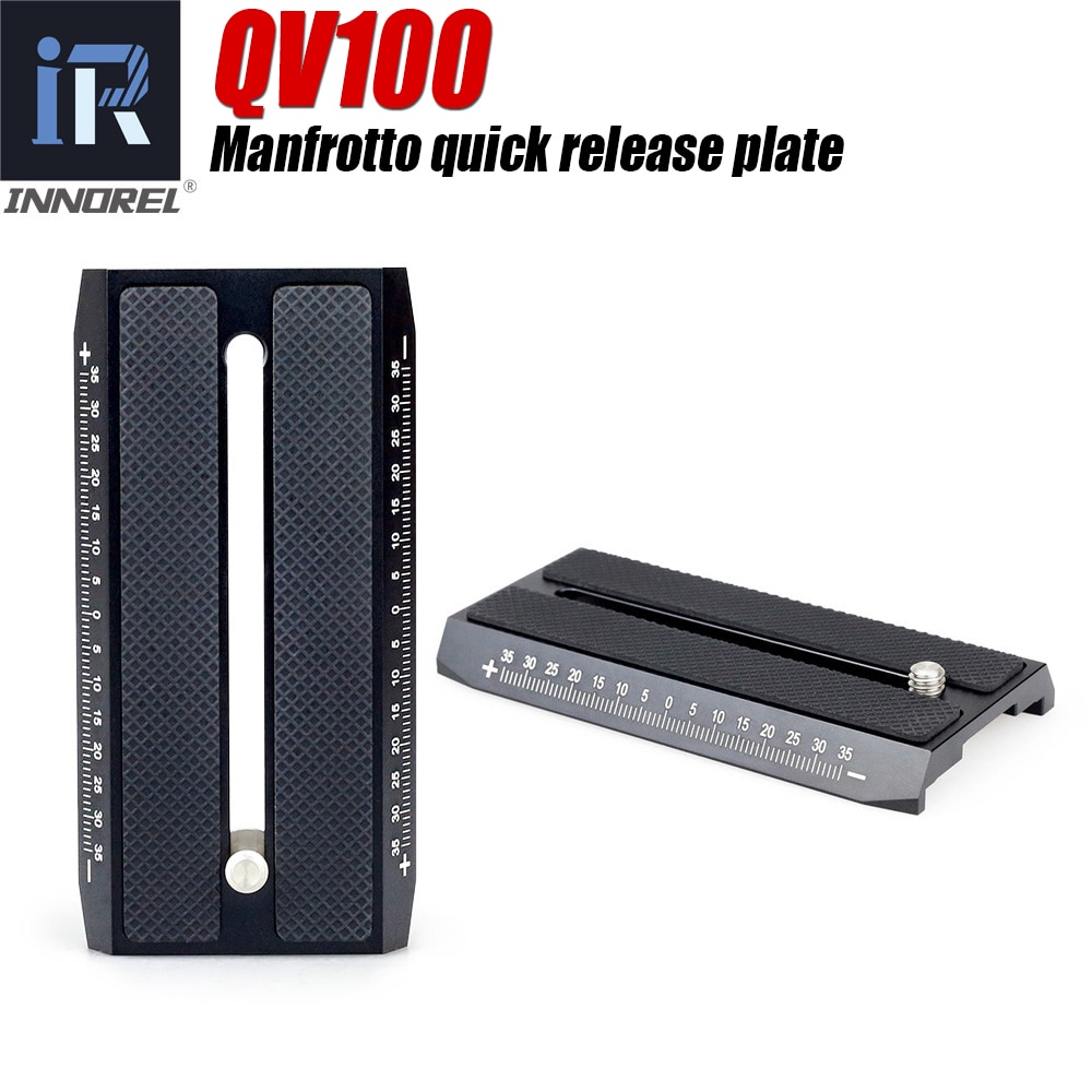 Innorel QV100 Quick Release Plaat Voor Video Statief Monopod Compatibel Met Manfrotto 501HDV 503HDV 701HDV MH055M0-Q5 501PL Etc