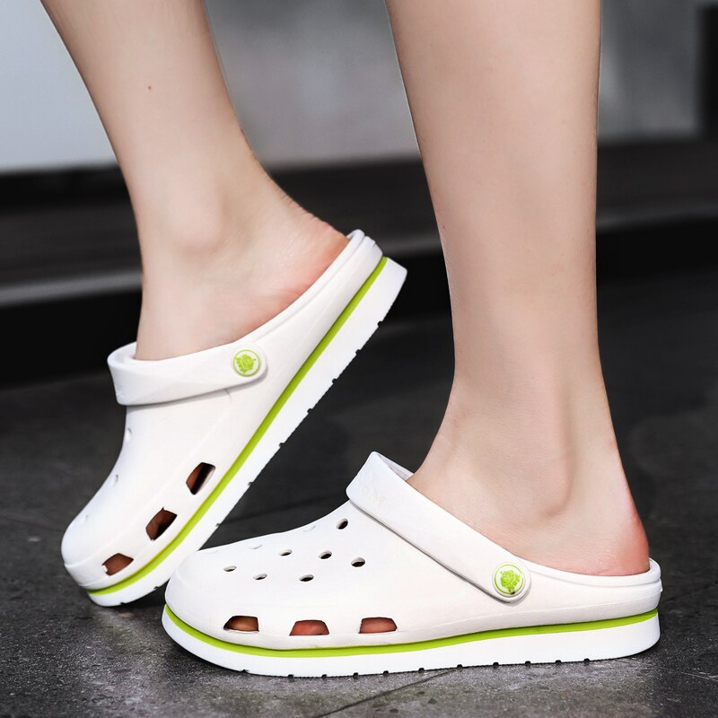 Weh Vrouwen Tuin Sandalen Wit Klompen Schoen Slide Sandalen Vrouwen Lichtgewicht Sandles Unisex Kleurrijke Schoenen Voor Zomer Strand