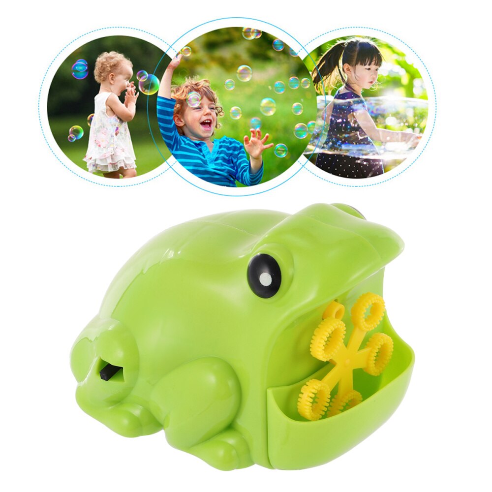 Funny Frog Bubble Machine Cute Animal Shape Automative Bubble Maker Toys Without Bubble Liquid