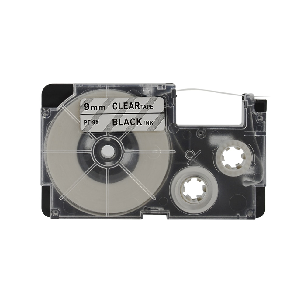 PUTY Compatible Tape XR-9X Black on Clear 9mm 1/4" XR-9X xr-9x Label Tape Cartridge for EZ label Printer KL-120 KL-430 KL-60