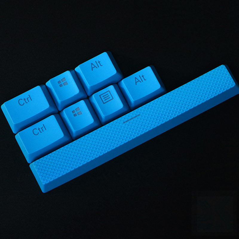 PBT 8 key supplement Keycaps For Corsair K65 K70 K95 Logitech G710+ QUICK FIRE TK Mechanical Gaming Keyboard Backlit MX Key Caps: Blue