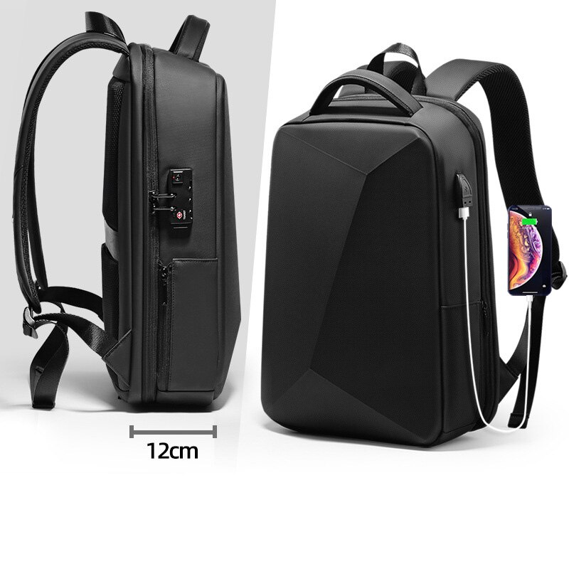 Mochila masculina com trava antifurto para laptop, mochila de 15.6 polegadas com fechamento usb para carregar laptop, bolsa para viagem de alta qualidade, mochila masculina de negócios