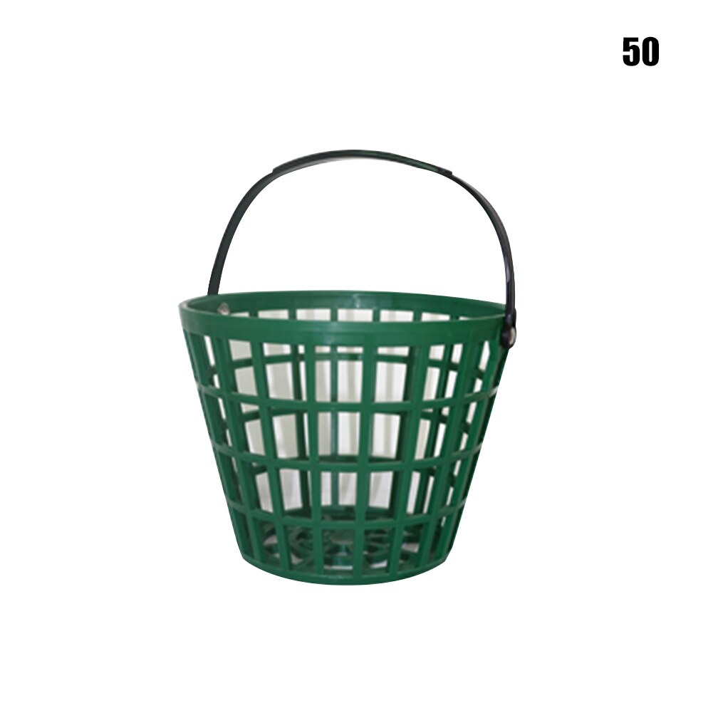 Clubs With Handle Space Saving Portable Golf Ball Basket Practical Storage Container Carrying Nylon Green Stackable Outdoor Home: 50