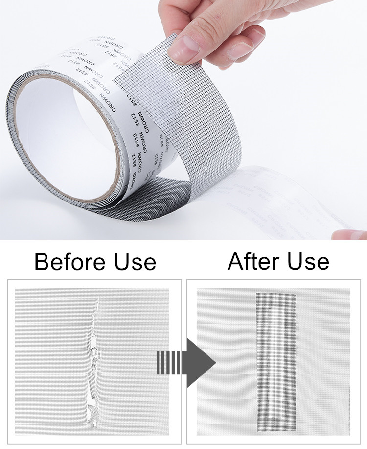 Cinta adhesiva para reparación de pantalla de ventana y puerta, pegatina antiinsectos, mosquitera, parche adhesivo, 5M