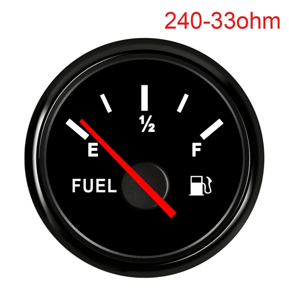 52mm Universal Pointer Fuel Oil Gauge 9-32V Electrical LED Display Fuel Level Gauge For Car Boat Truck RV Camper Instruments: BN-240-33 ohm