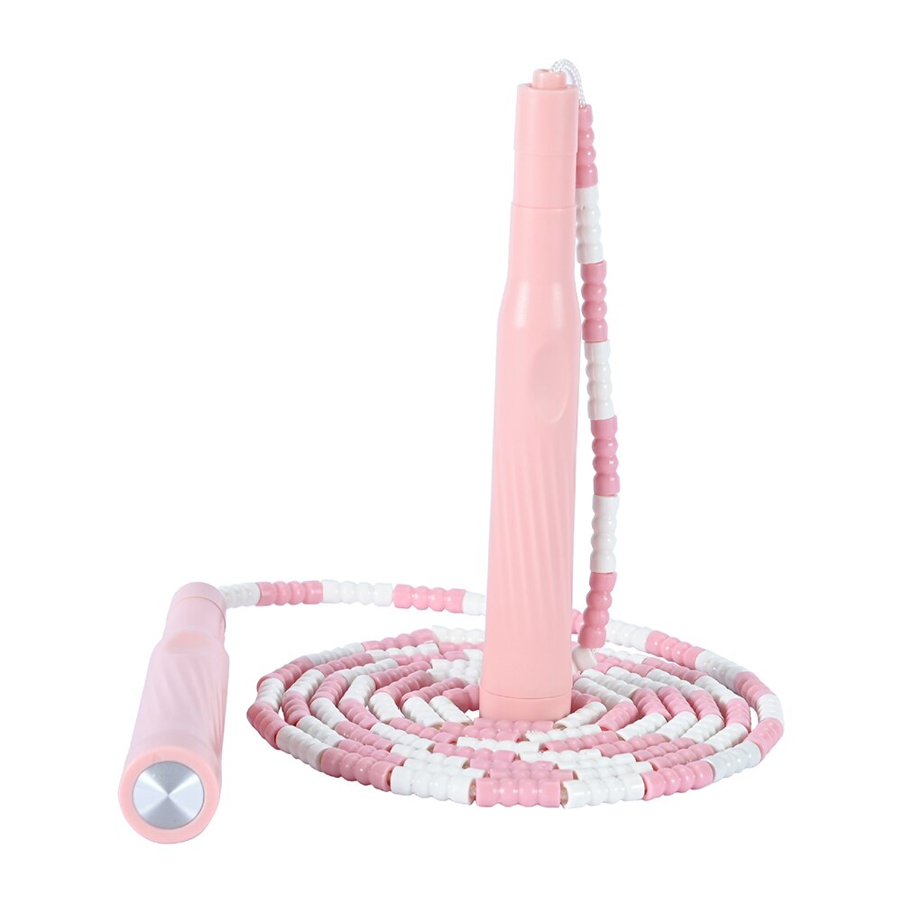 Skakanka z nieplątaną segmentową miękką zroszony skakanka regulowana skakanka robić ćwiczeń skakanka dla dzieci mężczyźni kobiety robić treningów i ćwiczeń: Pinkroutine