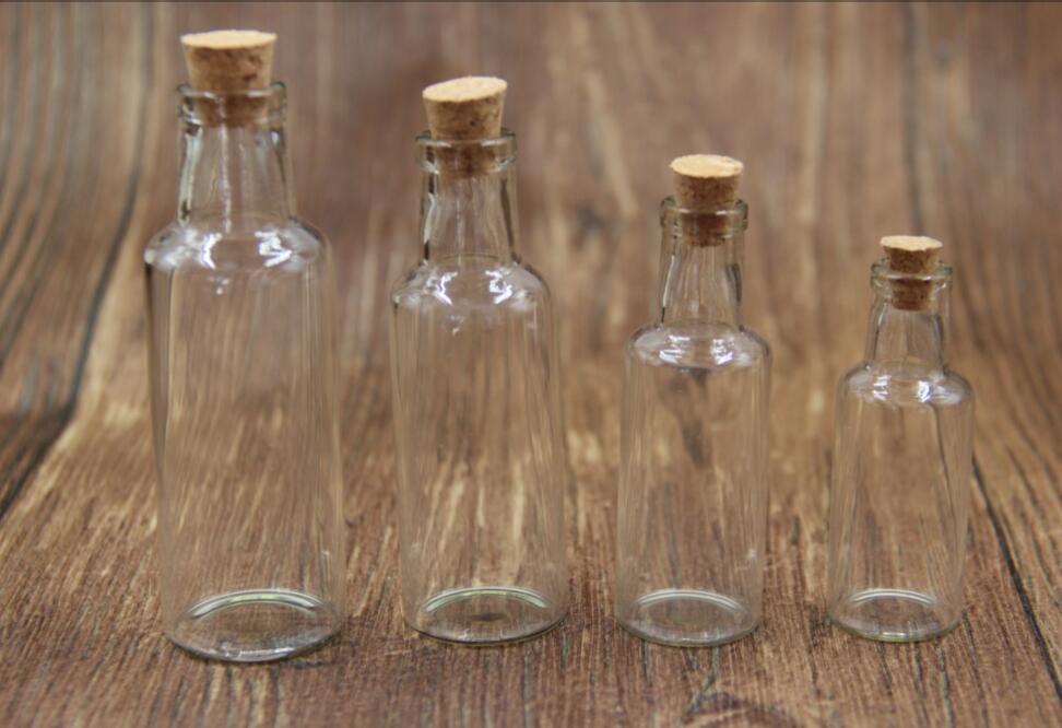 1 stk 12/15/25/ 35ml glasflasker ønskeflaske tomme flasker prøveopbevaring gør-det-selv dekoration håndværk driftflaske krukker bryllupsindretning