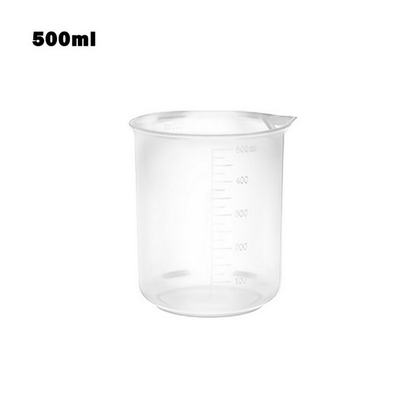 Handleless Plastic Measuring Cups Kitchen Bar Supplies Transparent Plastic Baking Measuring Cup Various Capacities Beaker Liquid: 1pc 500ml