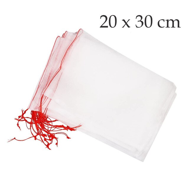 Netting Bags Garden Fruit Barrier Cover Bags for Grape Fig Flower Seed Vegetable Protection from Insect Mosquito Bug Garden Tool: 30x20cm