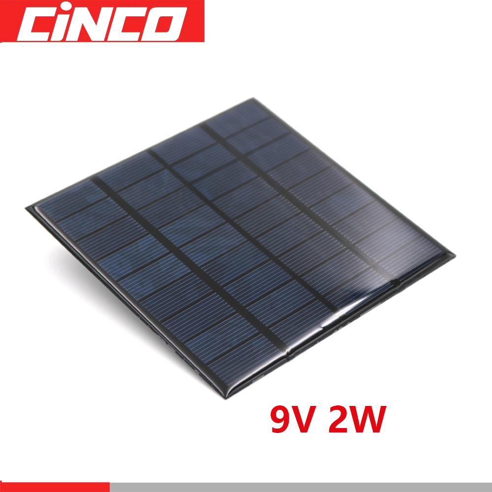 Mini Solar Panel DIY For Light Cell Phone Toys Chargers Portable D I Y Education 9V 2Watts 2 W Solar Cells