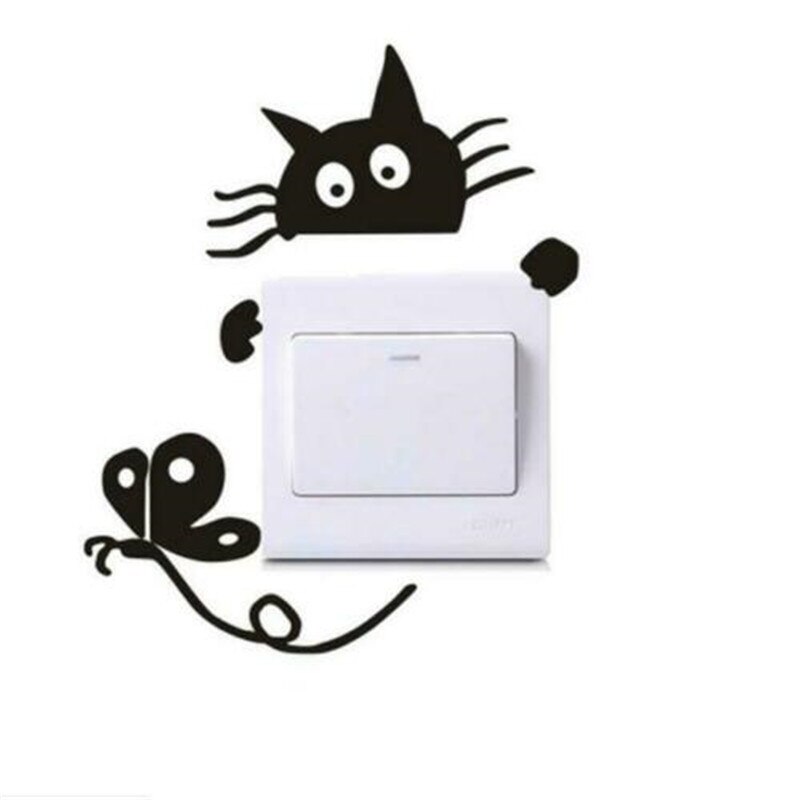Animal wall stickers light switch decor decals artroom decal tapet: 5- kat