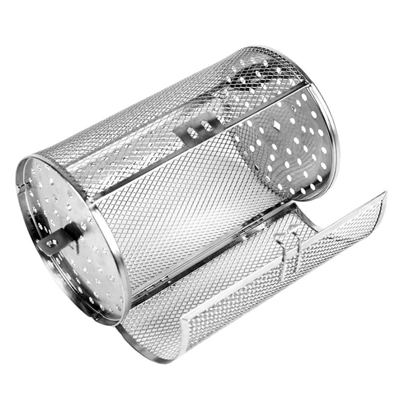 Rotisserie roterande stekbur grilltillbehör airfryer grill slitstark rullkorg rostfritt stål bbq