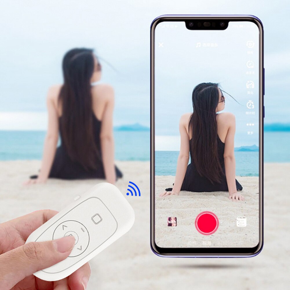 Draadloze Bluetooth-Compatibele Afstandsbediening Knop Ontspanknop Voor Camera Telefoon Selfie E-Book Pagina Truning Voor Android Ios