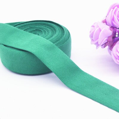 20mm Fold Over Rubber Band Multirole Fabric Spandex 2cm Elastic Bands Tape Garment For Pants Sewing Accessories 5yards: green 5yards