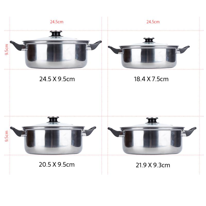 6Pcs/set Stainless Steel Outdoor Picnic Pot Pan Kit Outdoor Camping Mini Cookware Pan Pots With Lid Cooking Set For Kitchen HWC