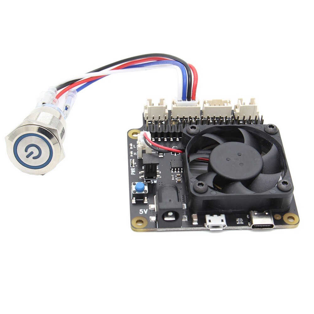 Interrupteur de commande d'alimentation à réinitialisation automatique momentanée, verrouillage automatique, bouton-poussoir en métal pour Raspberry Pi X735 / X720